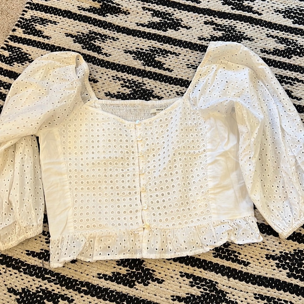 Eyelet blouse